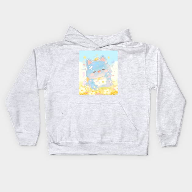 Water Fox Kids Hoodie by happyyu